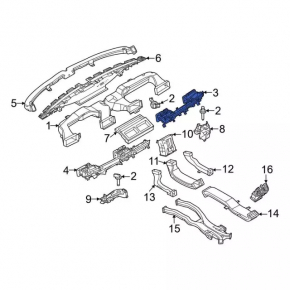 Front Panel Air Deflector Right Ford Mustang Mach-E 21-23