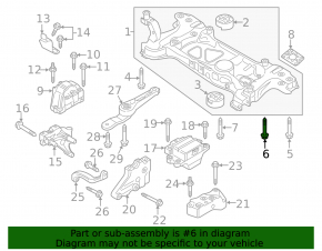 Front subframe mounting bolt 6pcs set VW Jetta 11-18 USA