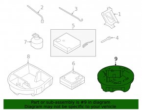 Tool kit Kia Forte 19-24 4d for spare tire