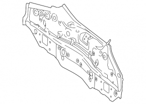 Mercedes CLA 14-19 rear panel graphite, made