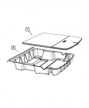 Dodge Journey 11-11 Trunk Floor for 2 Rows of Seats