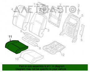 Driver's seat Dodge Journey 11-20 without airbag, mechanical, cloth black rusty bottom