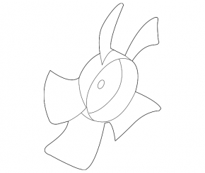 Cooling fan impeller right Infiniti G35 4d 06-09 5 blades