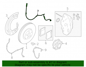 Brake pad wear sensor front BMW 5 G30 17-23