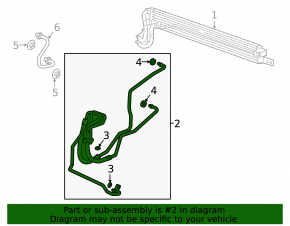 Cooling pipe long automatic transmission Buick Encore 13-19