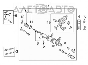 Left steering rod for Lexus LS 07-17 RWD