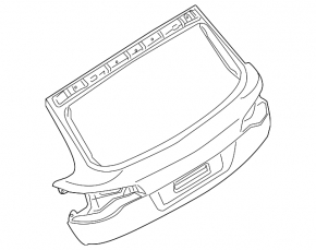 Bare tailgate Audi Q7 4L 10-15
