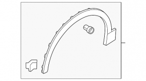 Front right fender arch trim for Audi Q8 19-23