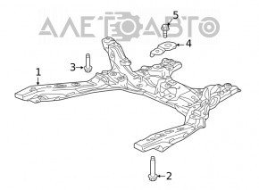 Front subframe Honda Civic X FC 16-21 2.0
