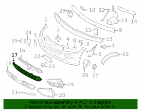 BMW X5 F15 14-18 Front Bumper Lower Grille (Without M Model, with M Pack, without Adaptive Cruise)