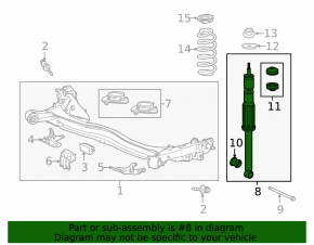 Rear shock absorber left Honda CRZ 11-16
