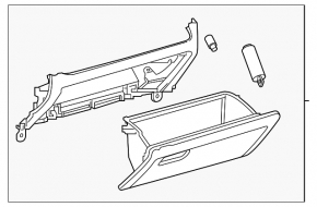 Toyota Rav4 19-25 black dashboard pocket