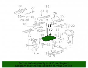 Lexus LS460 LS600h 07-08 trunk floor