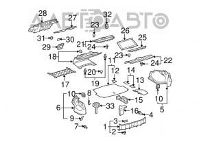 Lexus LS460 LS600h 07-08 trunk floor