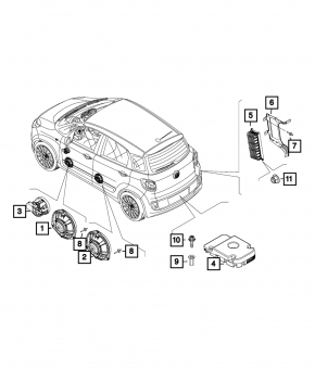 Fiat 500L Audio Amplifier 14-19