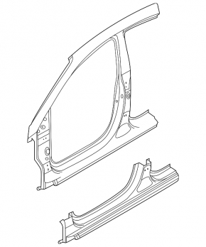 Body pillar central right Hyundai Elantra 21-23