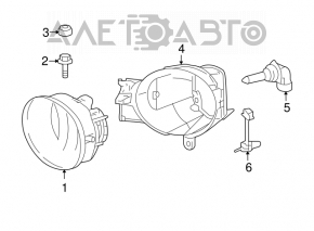 Right fog light mount Toyota Avalon 05-07