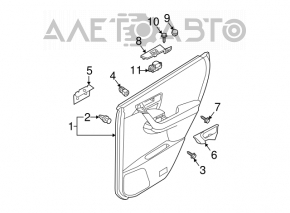 Rear left window lift control for Nissan Murano z50 03-05
