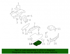 Foam for tool Infiniti G25 G35 G37 4d 06-15