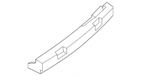 Lower rear bumper absorber Nissan Pathfinder 13-16 prerest, broken guide