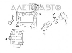 Blind spot sensor bracket left Audi A5 F5 17-