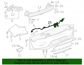 Buick Encore 13-14 Tailgate Wiring Without Camera