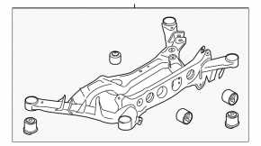Rear subframe Porsche Macan 15-