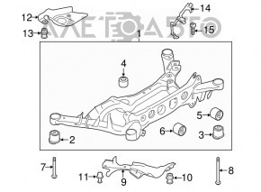 Rear subframe Porsche Macan 15-