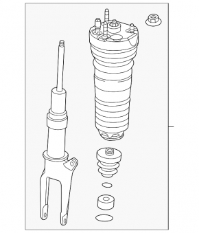Front left air shock absorber for Porsche Panamera 10-13