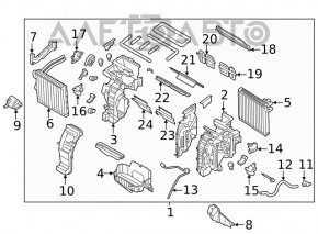 Actuator motor heater drive air conditioner right Kia Forte 19-24