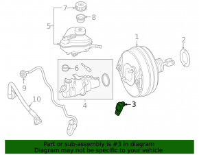 Pressure sensor on the vacuum booster Mercedes W167 GLE 350 450 20-23