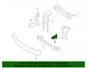 Left front bumper reinforcement fang for Mercedes X164 GL W164 ML