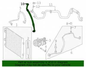 Air conditioning pipe compressor-heater second Mercedes X247 GLB 20-26 M260