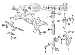 Front subframe Mazda3 MPS 09-13