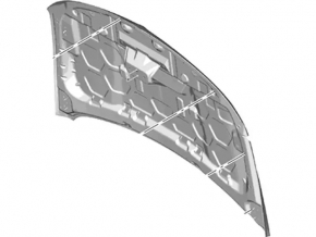 Hood bare Lincoln MKC 15-19 prerest silver UX