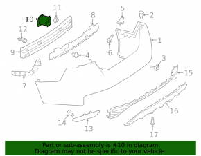 Rear bumper reinforcement fang left Nissan Altima 19-24