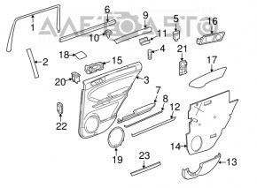 Door trim card rear right Mercedes X164 GL beige