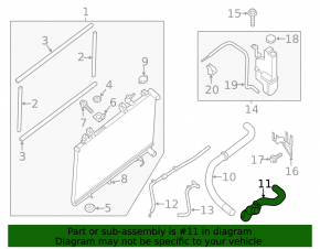 Cooling pipe lower Nissan Pathfinder 13-20 hybrid