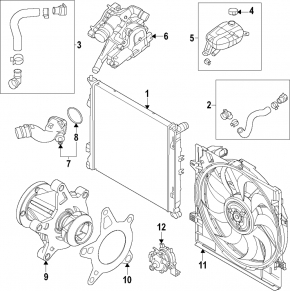 Kia Sorento 21-25 HEV cooling system motor with bracket