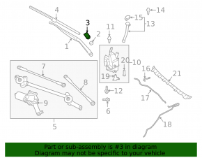 Nissan Rogue 14-20 Front Wiper Arm Cap