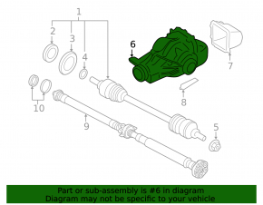 Rear differential gearbox BMW X3 F25 11-17 2.0T, 3.0T