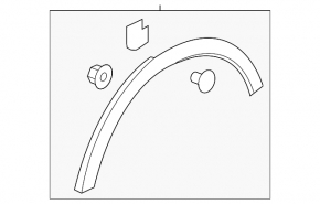 Rear right wing arch trim Chevrolet Bolt EUV 22-23
