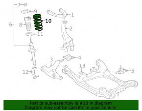 Spring front left Lexus IS250 IS300 IS350 06-13 AWD