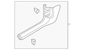 Audi A6 C7 12-18 beige inner door sill plate, dry-cleanable