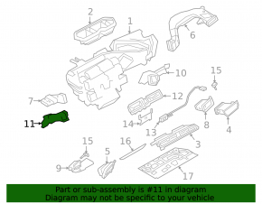 Lower left front panel air duct for Audi E-Tron 19-23