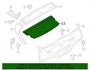 BMW iX 22-26 trunk shelf