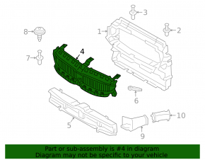 Upper radiator deflector blinds for BMW 3 G20 23-25