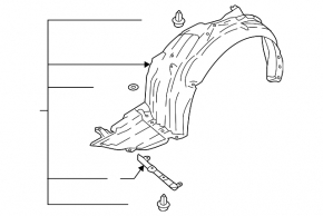 Front right fender liner Subaru Impreza 17- GK