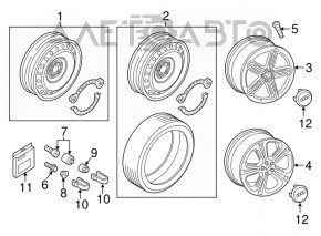 Spare tire for Audi Q3 8U 15-18 R18 145/80