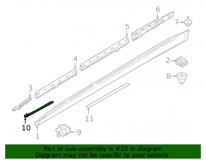 Right side sill light bracket for BMW 7 G12 16-22